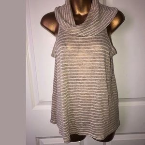 Hippie Rose size M striped cowl neck shirt